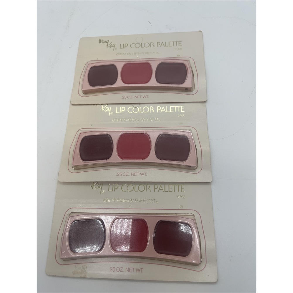 Lot Of 3 VINTAGE Mary Kay Lip Color Trio Palette Great Fashion Forecast 0468